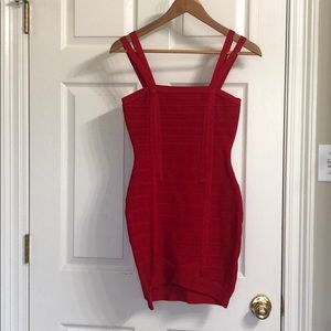Sexy red bandage dress